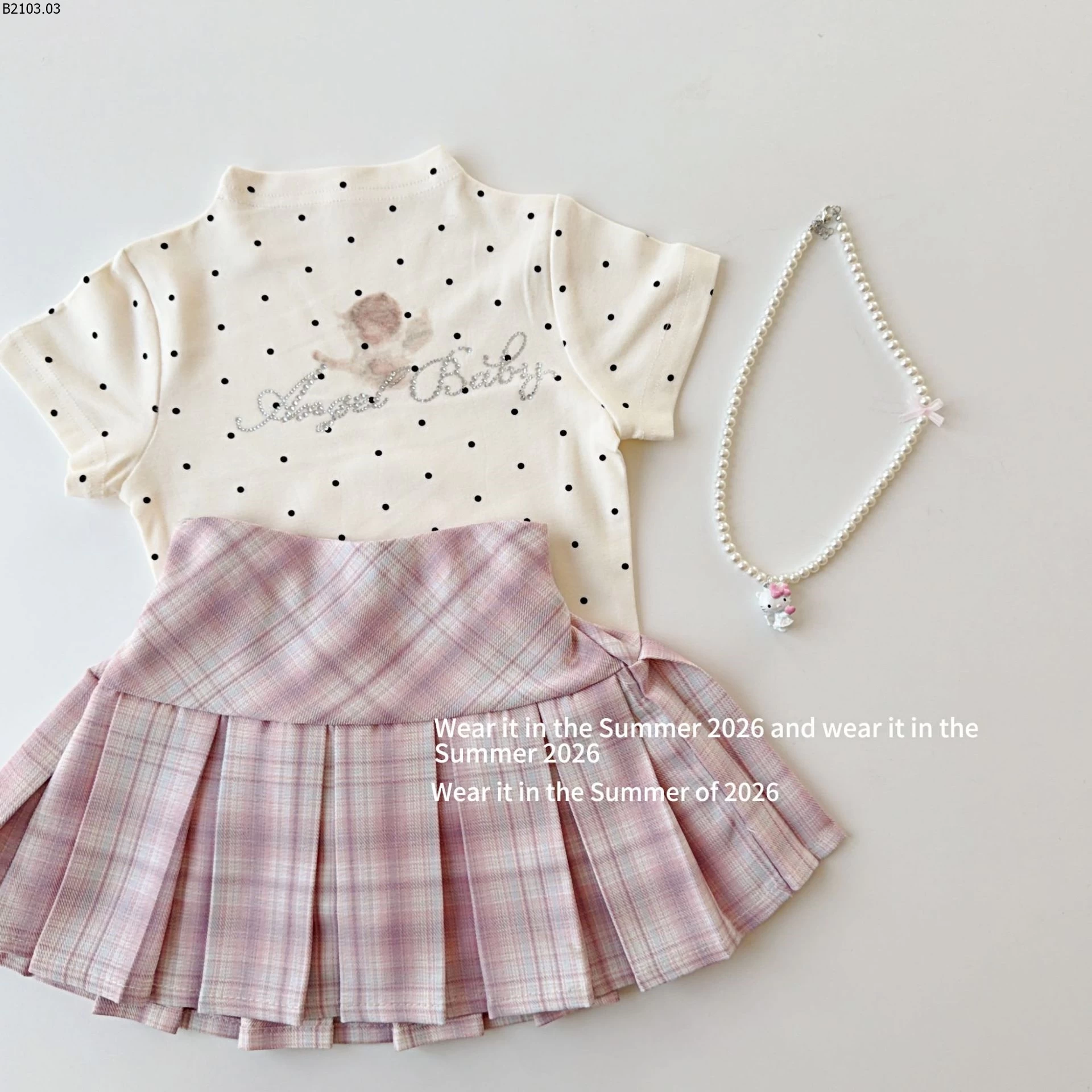 ÁO THUN, CHẤN VÁY BÉ GÁI giá sỉ Áo --- Giá 144k Chân váy --- Giá 163k