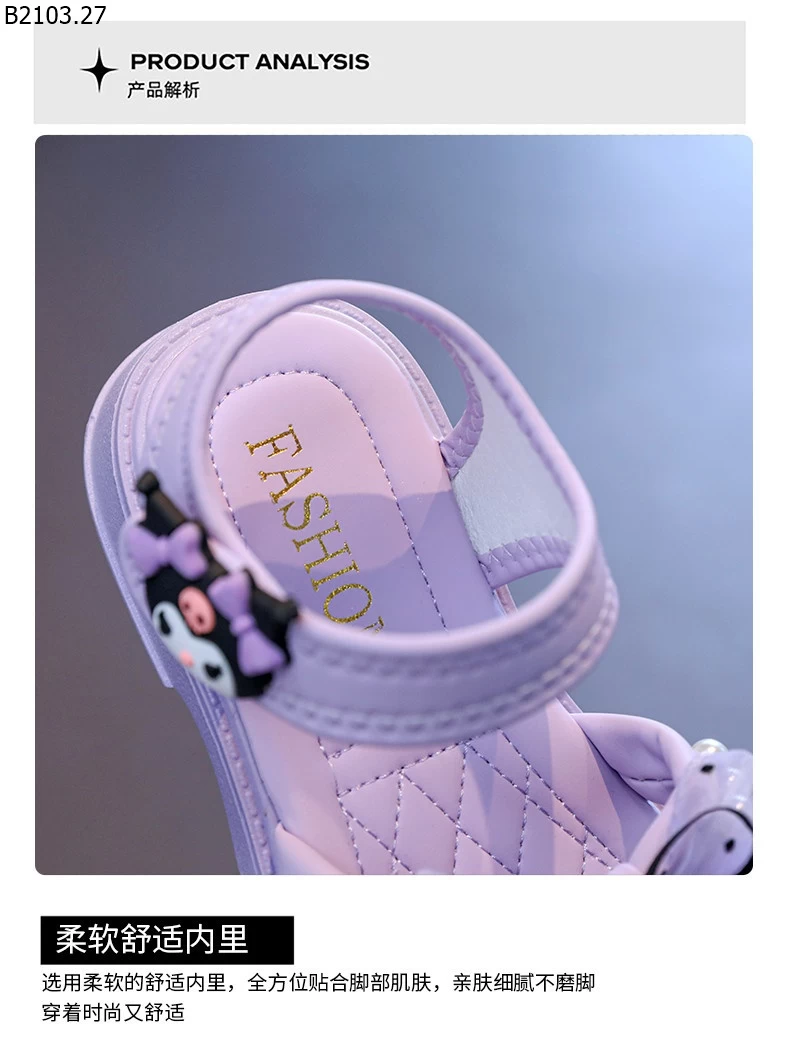 SANDAL KUROMI CHO BG giá sỉ sz 26-30 --- G.i.á 163k sz 31-37 --- G.i.á 175k