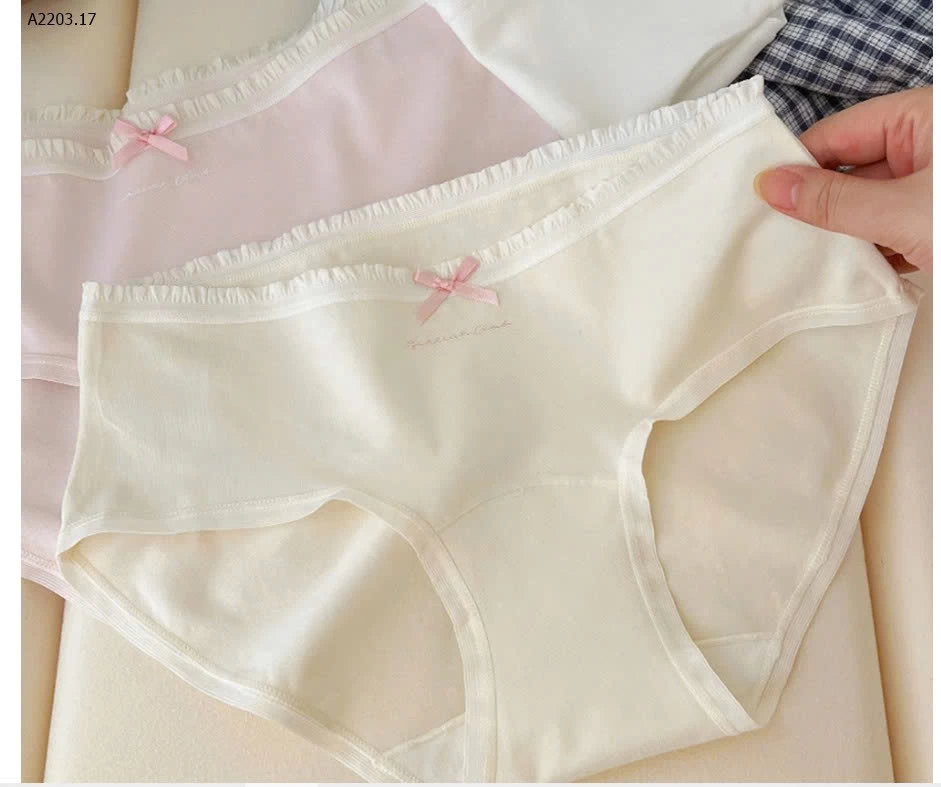 SET 5 QUẦN LÓT NỮ VIỀN REN NƠ XINH - sỉ 103k/set 5c mix