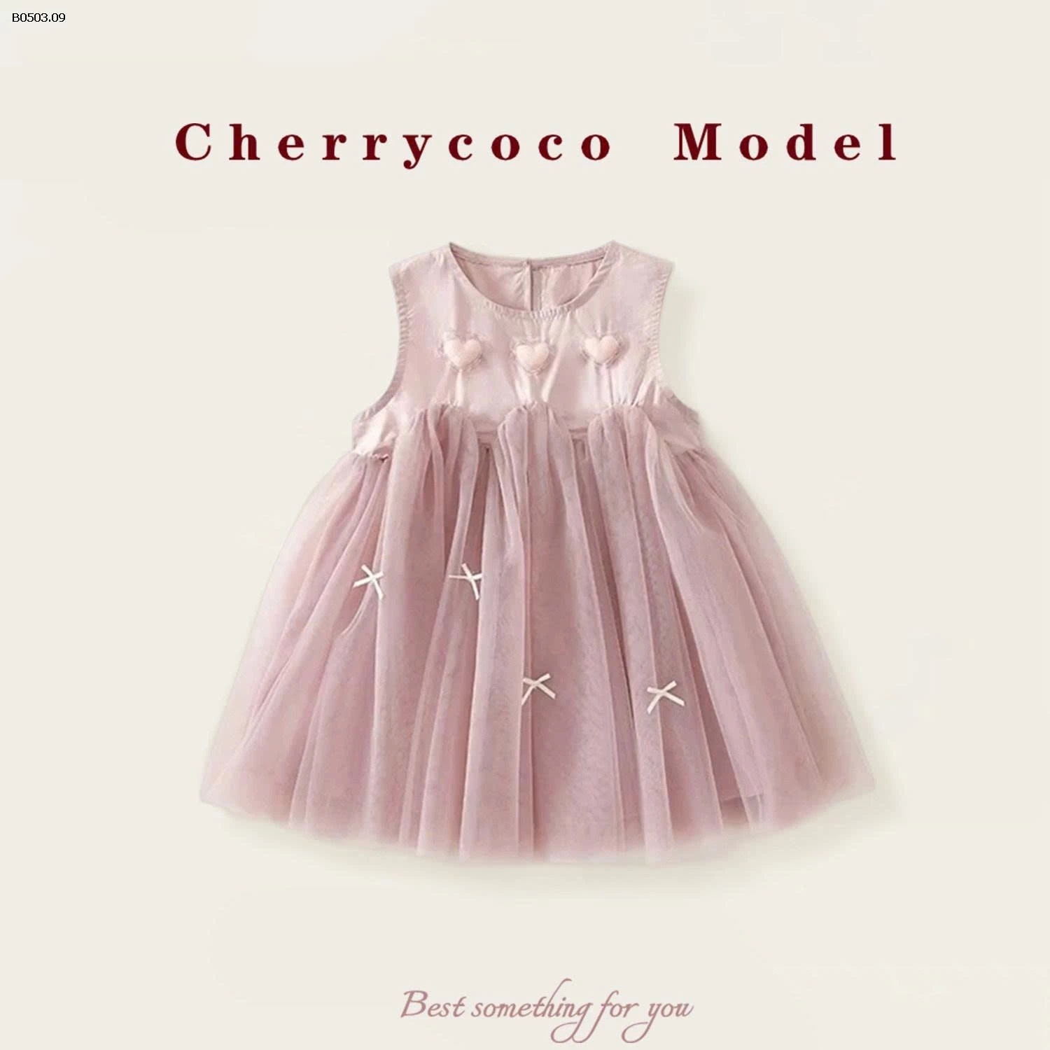 VÁY CÔNG CHÚA SÁT NÁCH HỌA TIẾT TRÁI TIM CHERRYCOCO-Giá sỉ 238k