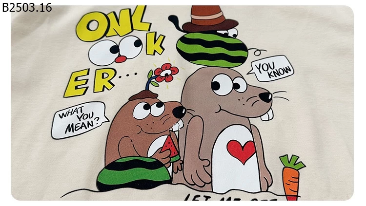 ÁO PHÔNG HOẠT HÌNH CHO BÉ sỉ 120k