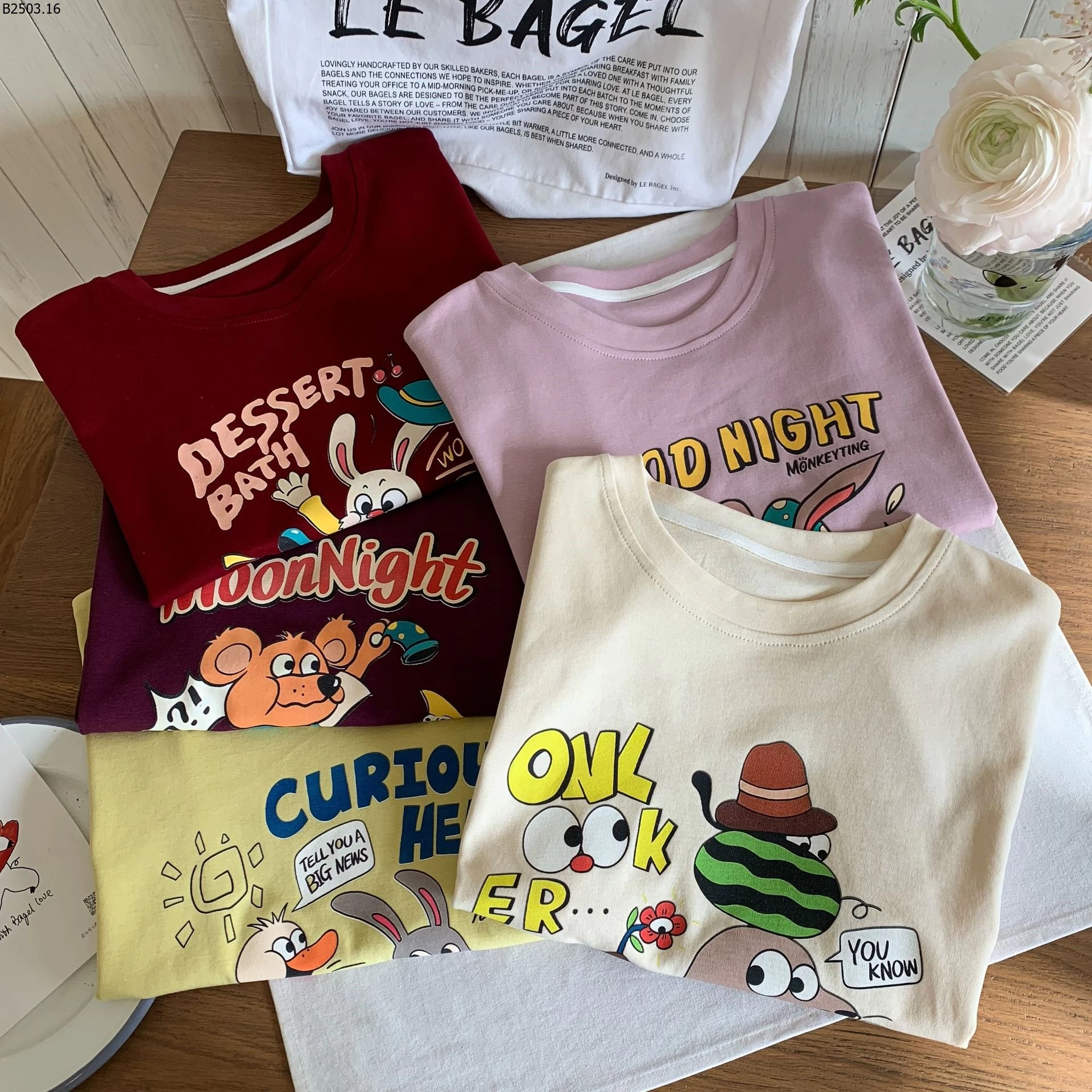 ÁO PHÔNG HOẠT HÌNH CHO BÉ sỉ 120k