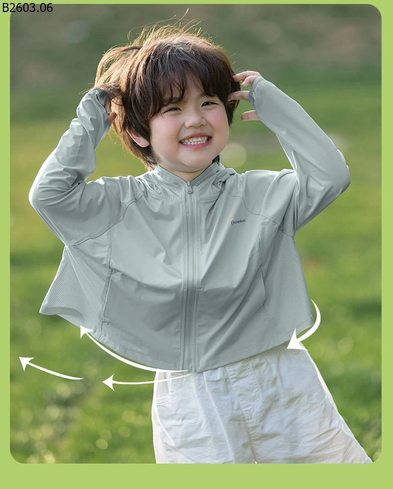 ÁO CHỐNG NẮNG KID UF50+ NEW 2026 sỉ 110k