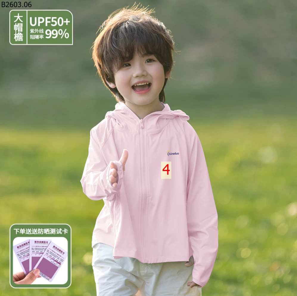 ÁO CHỐNG NẮNG KID UF50+ NEW 2026 sỉ 110k
