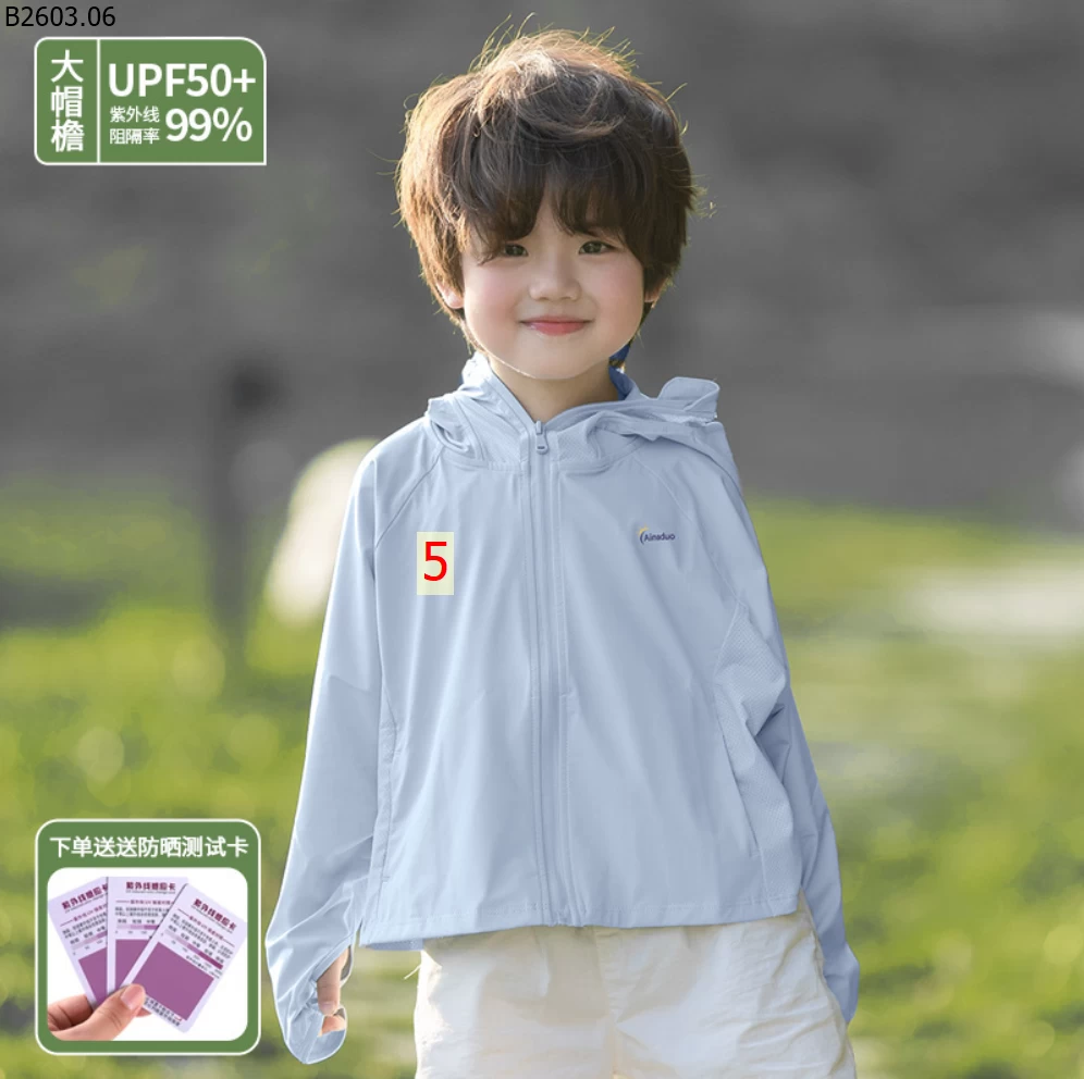 ÁO CHỐNG NẮNG KID UF50+ NEW 2026 sỉ 110k
