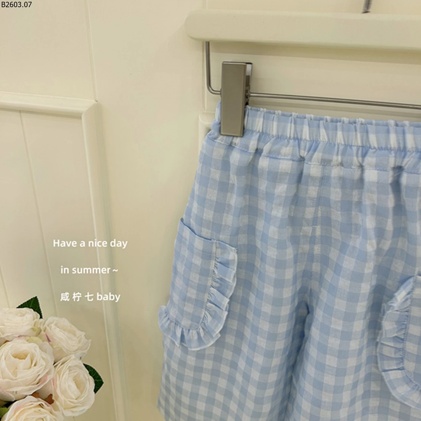 SET ÁO THUN BÁNH NGỌT MIX QUẦN CARO XANH sỉ áo = quần: 135k