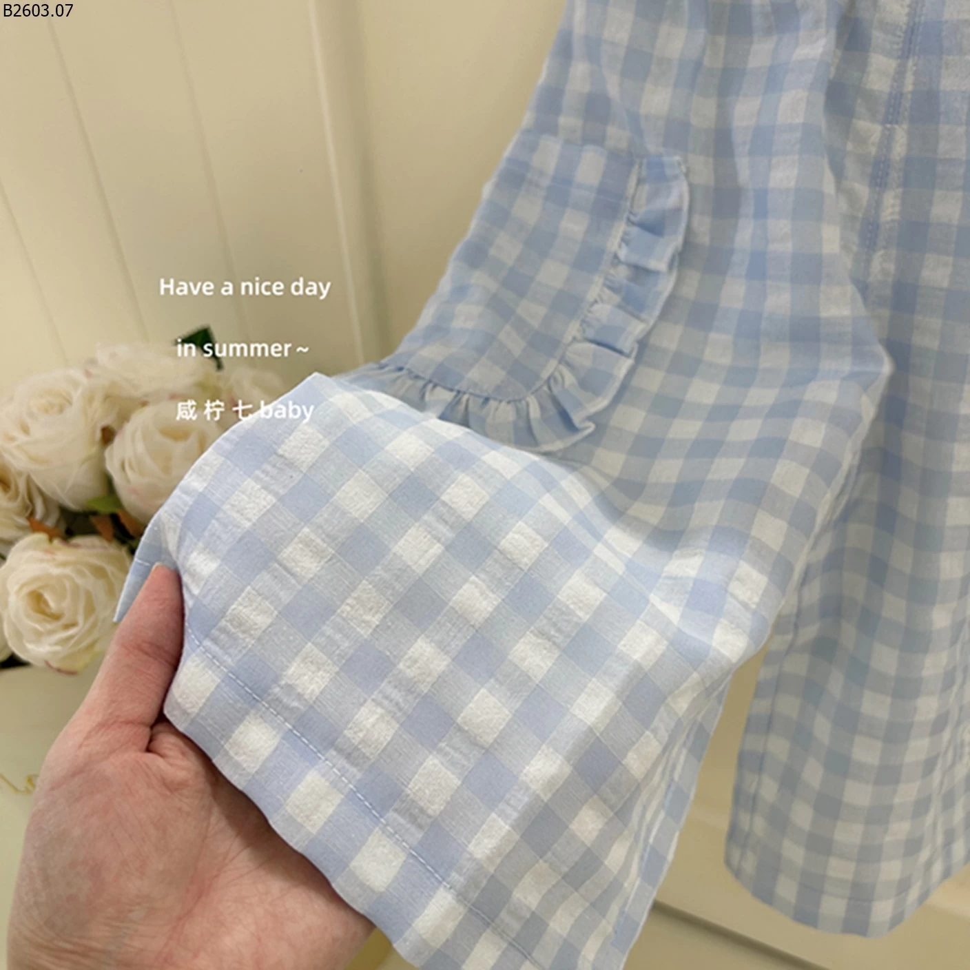 SET ÁO THUN BÁNH NGỌT MIX QUẦN CARO XANH sỉ áo = quần: 135k