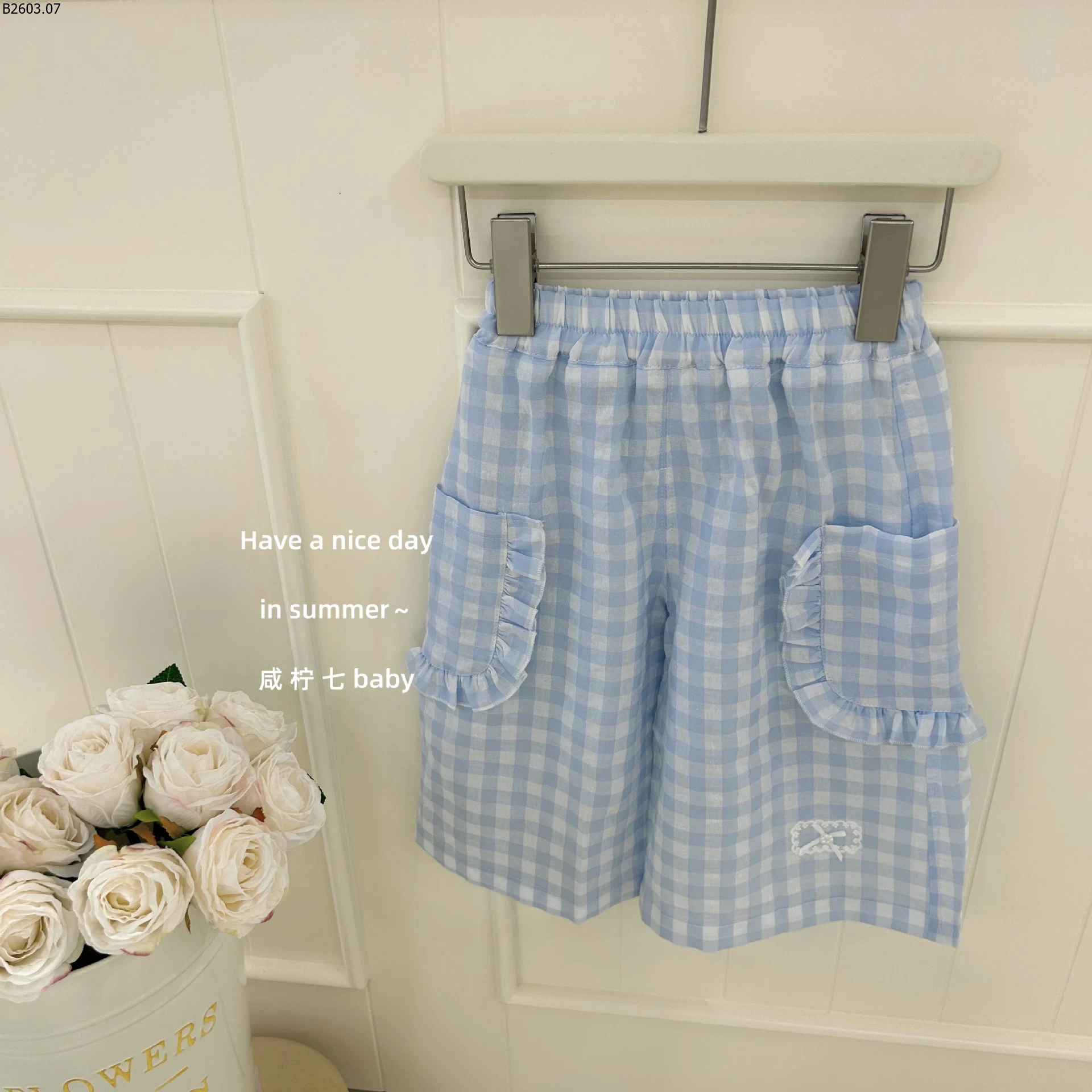 SET ÁO THUN BÁNH NGỌT MIX QUẦN CARO XANH sỉ áo = quần: 135k