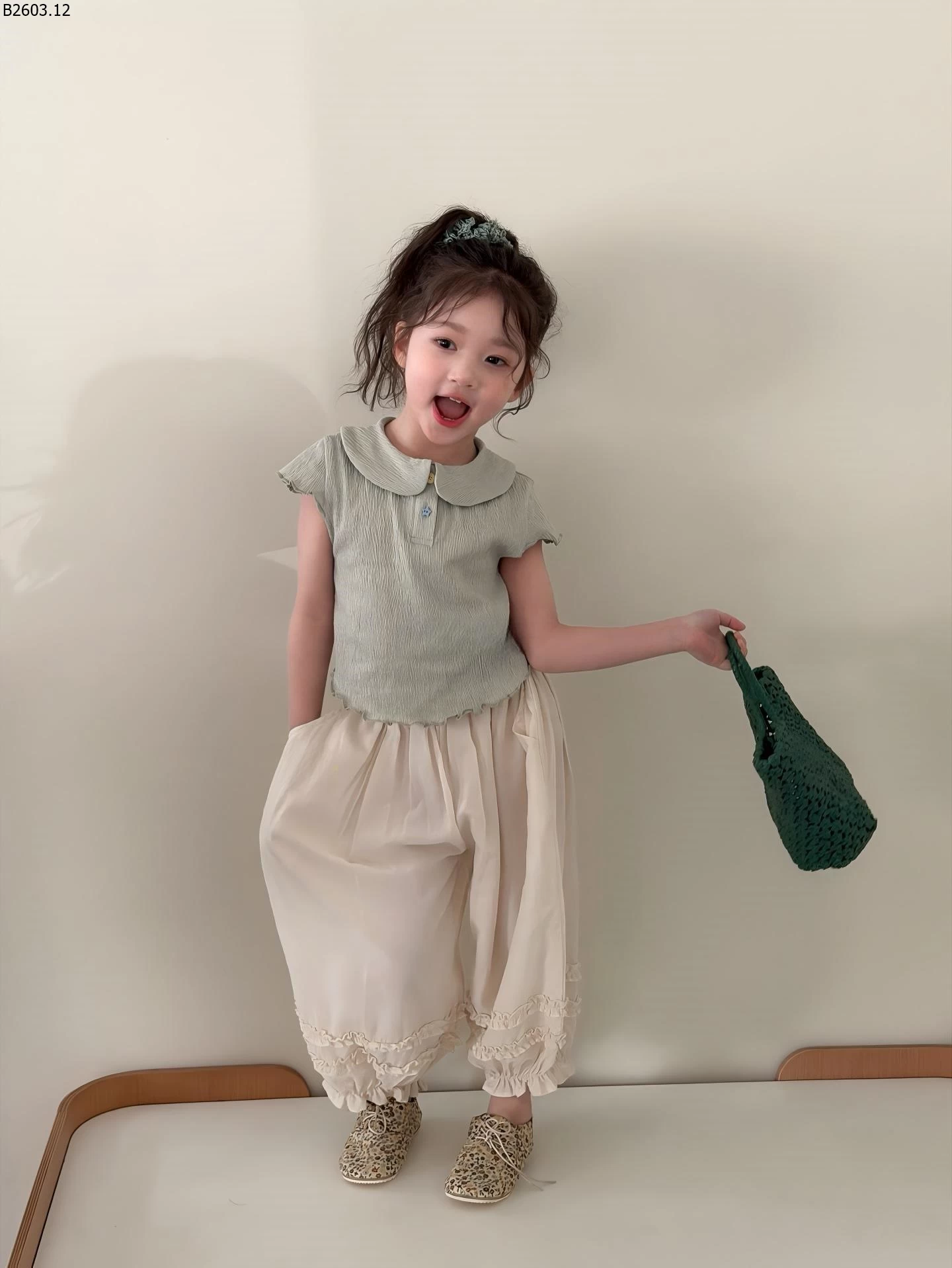 ÁO CỔ SEN MIX QUẦN VIỀN BÈO sỉ áo: 156k quần: 196k