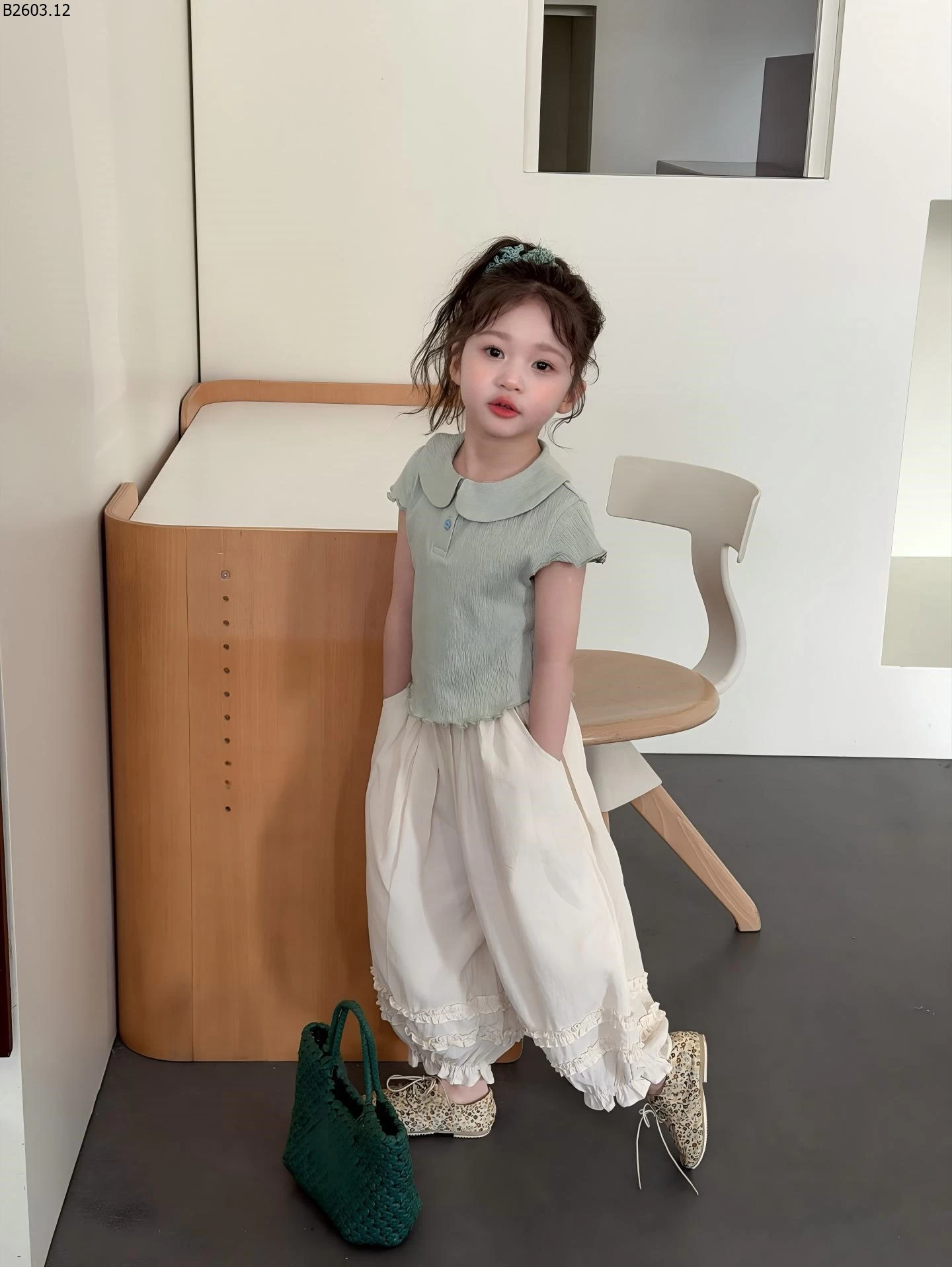 ÁO CỔ SEN MIX QUẦN VIỀN BÈO sỉ áo: 156k quần: 196k