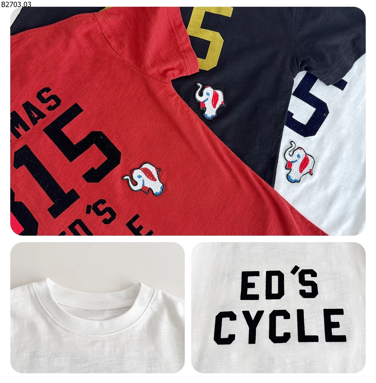 ÁO THUN XƯỚC IN CHỮ AOAOKIDS G.i.á si 163k