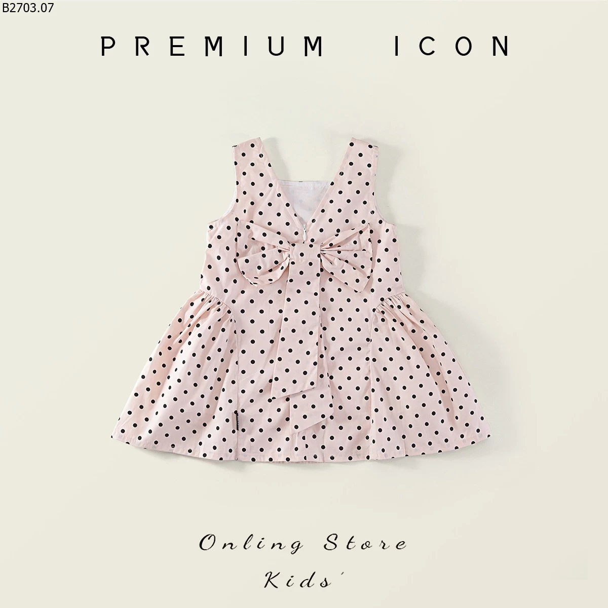 VÁY CHẤM BI BÉ GÁI nhà PREMIUM G.i.á si 149k