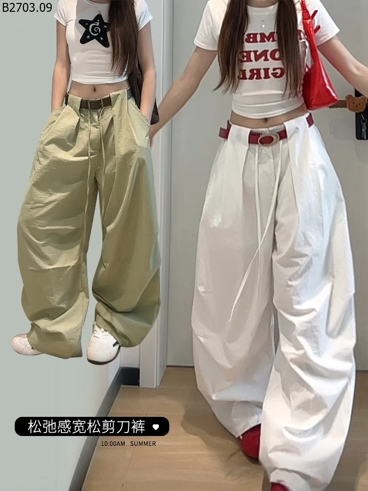 Quần ống rộng dáng suông thời thượng dành cho nữ si 182k