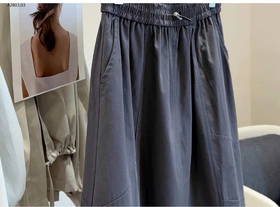 CHÂN VÁY DÀI DÁNG SUÔNG TÚI HỘP ANNA - sỉ 225k