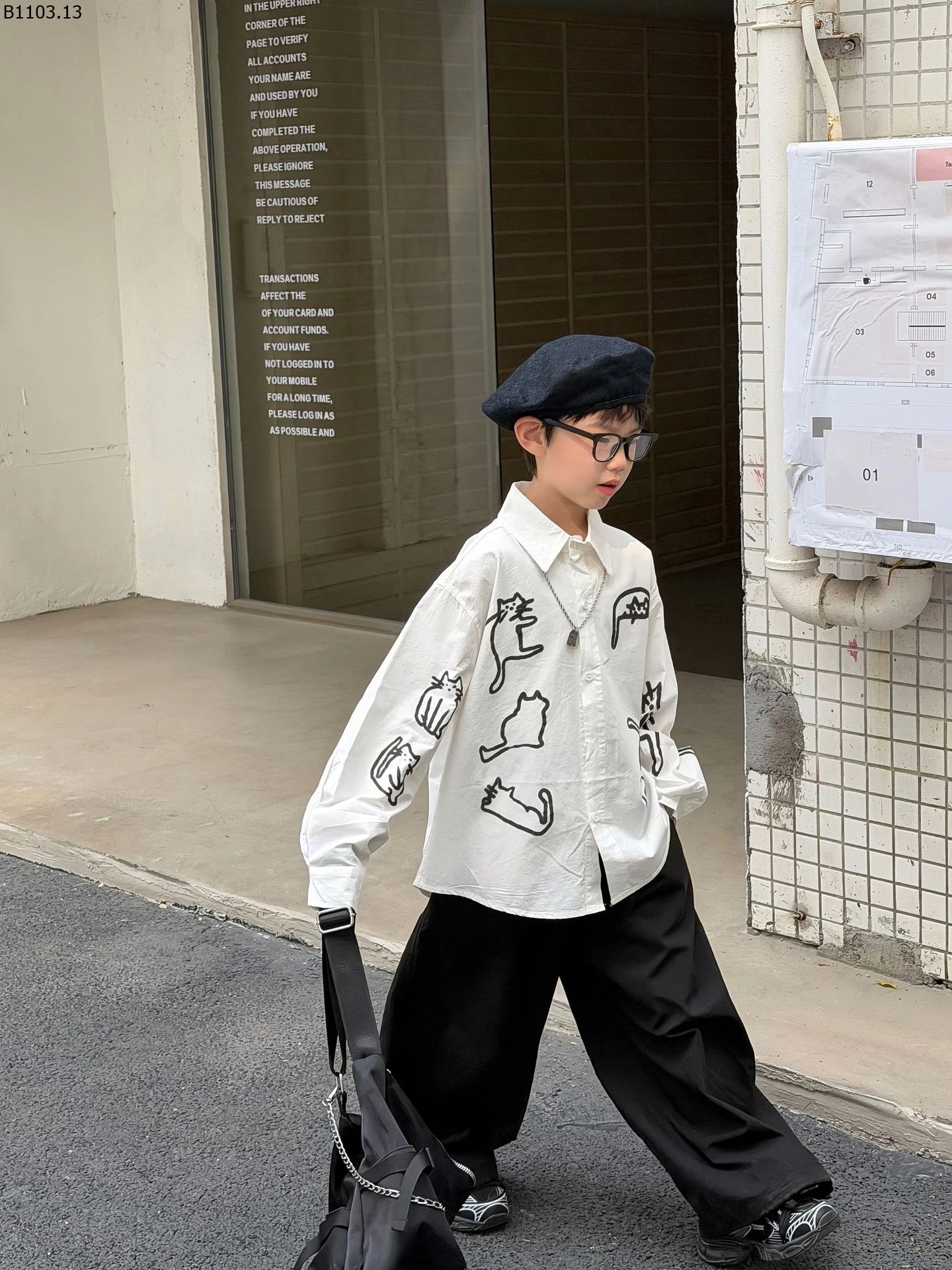 SƠ MI TRẮNG IN MÈO FANSHU sỉ 175k