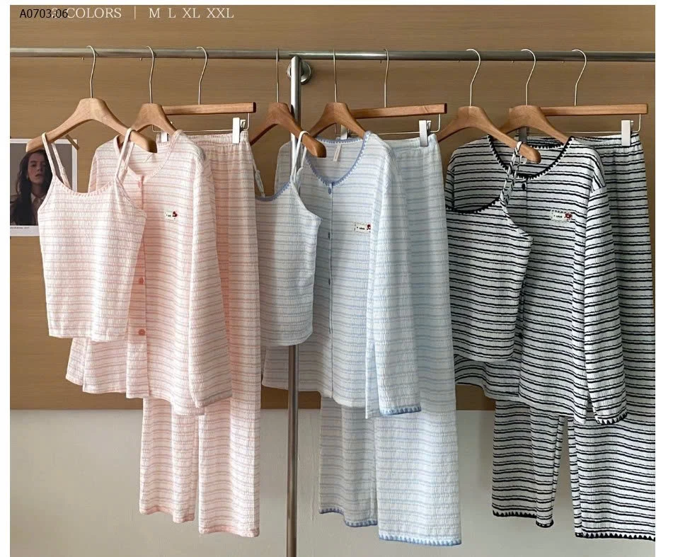 BỘ NGỦ KẺ 3 CHI TIẾT NỮ - sỉ 240k