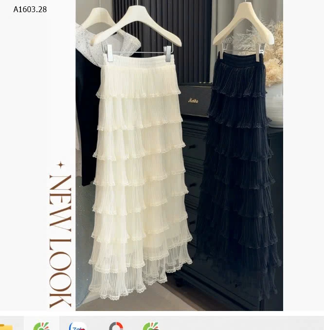 CHÂN VÁY VOAN TẦNG ANNA- sỉ 218k