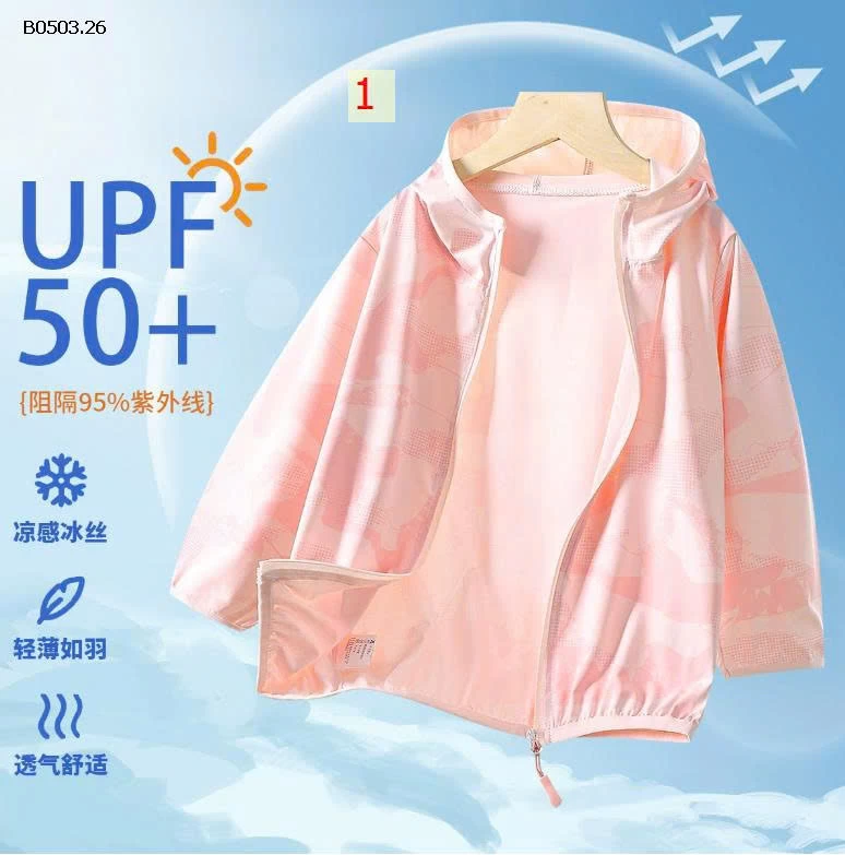 ÁO CHỐNG NẮNG HOẠ TIẾT-Giá sỉ sz 100-140 : #137k Sz 150-180: #149k