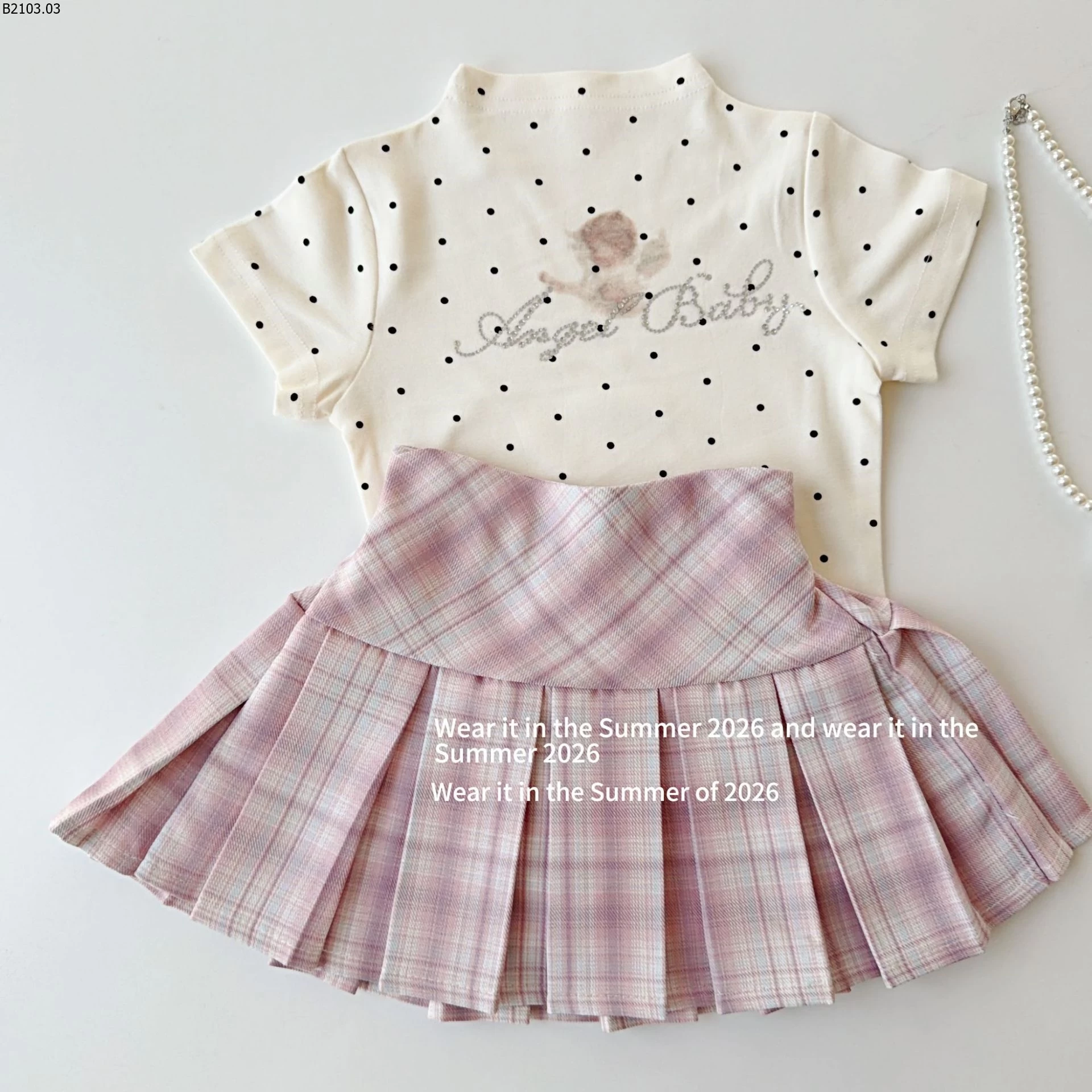 ÁO THUN, CHẤN VÁY BÉ GÁI giá sỉ Áo --- Giá 144k Chân váy --- Giá 163k